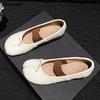 Ballet Style 4cm Inner Height Increase Split toe Women Pumps Fashion Leather Pleated Mary Janes Spring Summer Tabi Loafers Shoes