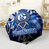 Ombrello Personalizzabile con Nome Fc Schalke Ombrello Automatico Compatto 8 Stecche Costruzione Leggera Robusta Essenziale da Viaggio alla Moda