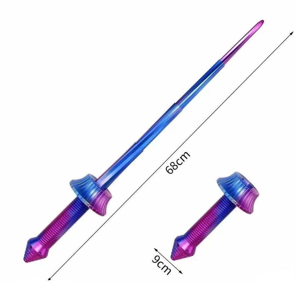 Gradient Gravity Telescopic Spiral Sword Cosplay Costume Accessories Stress Relief Toy Birthday Gift Home Decor Carnival Props