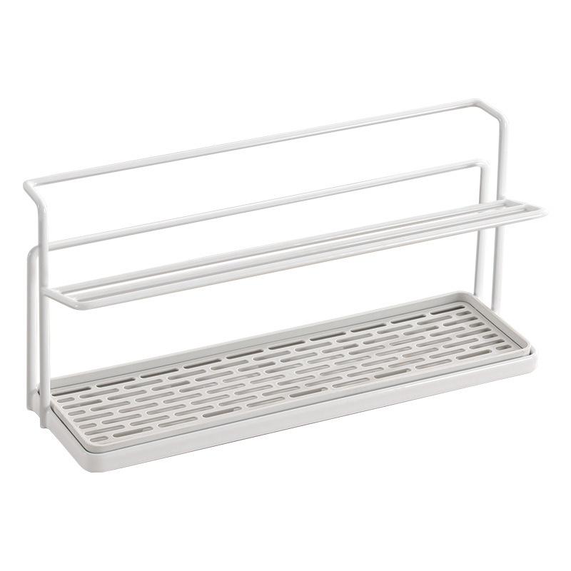 2-Tier Bathroom Countertop Organizer Vanity Tray Cosmetic Makeup Storage Rack With Drain Hole Skincare Toiletries Holder For Bat