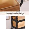 Utensil Holder For Party With Handle 3-Compartment Vintage Stylish Silverware Caddy Kitchen Cabinet Forks Spoons Holder For Cafe