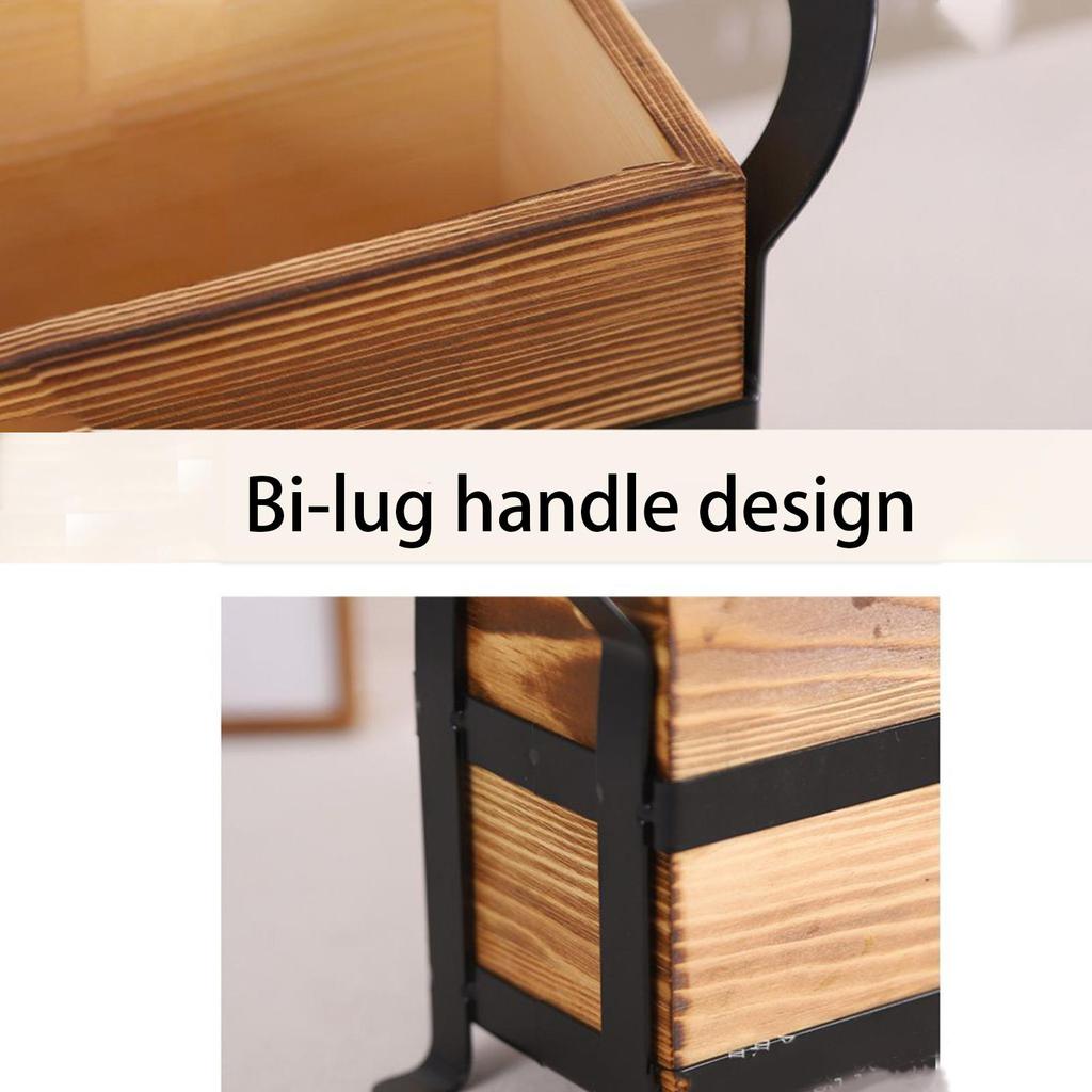 Utensil Holder For Party With Handle 3-Compartment Vintage Stylish Silverware Caddy Kitchen Cabinet Forks Spoons Holder For Cafe