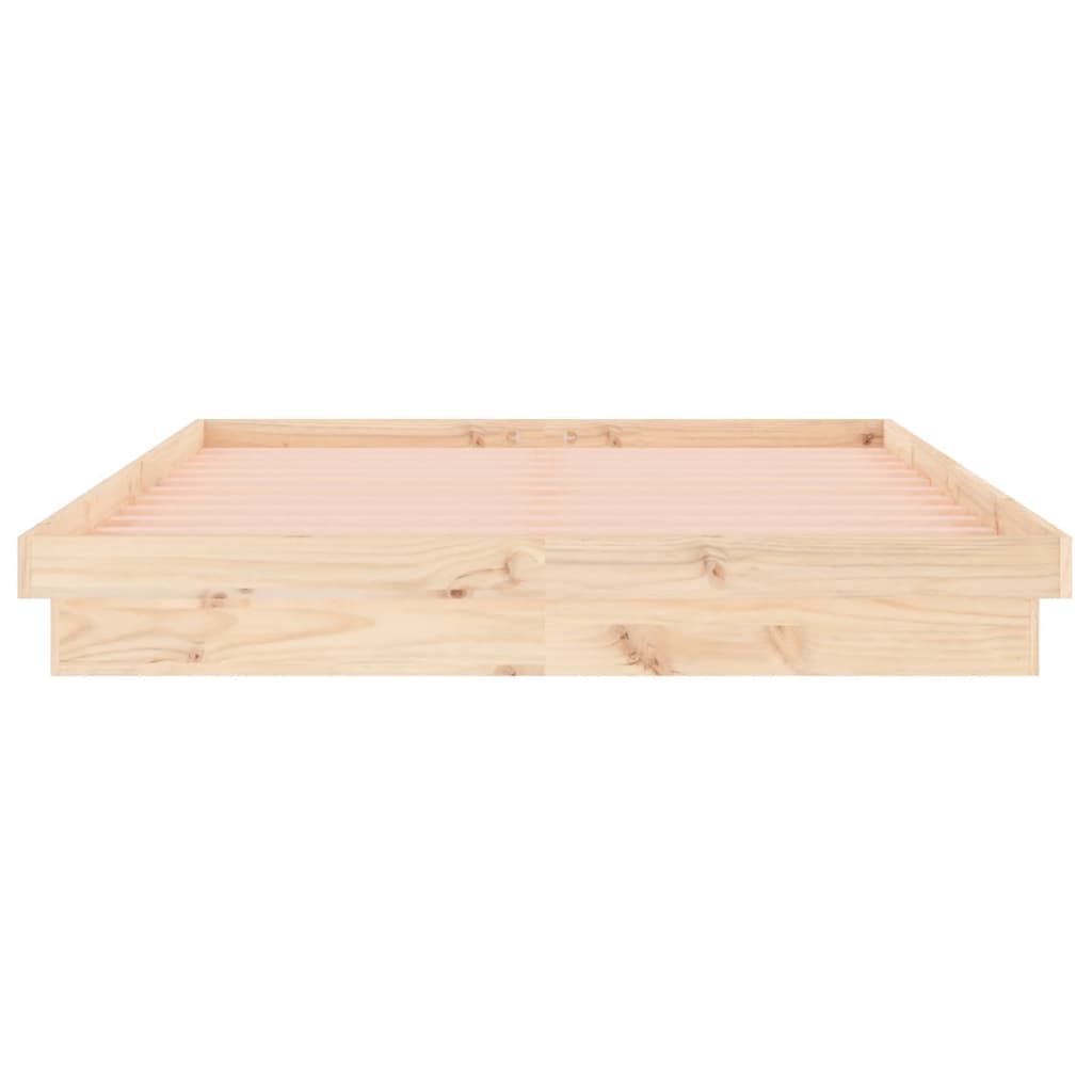 Vidaxl Rama Łóżka Z Led, 120X200 Cm, Lite Drewno