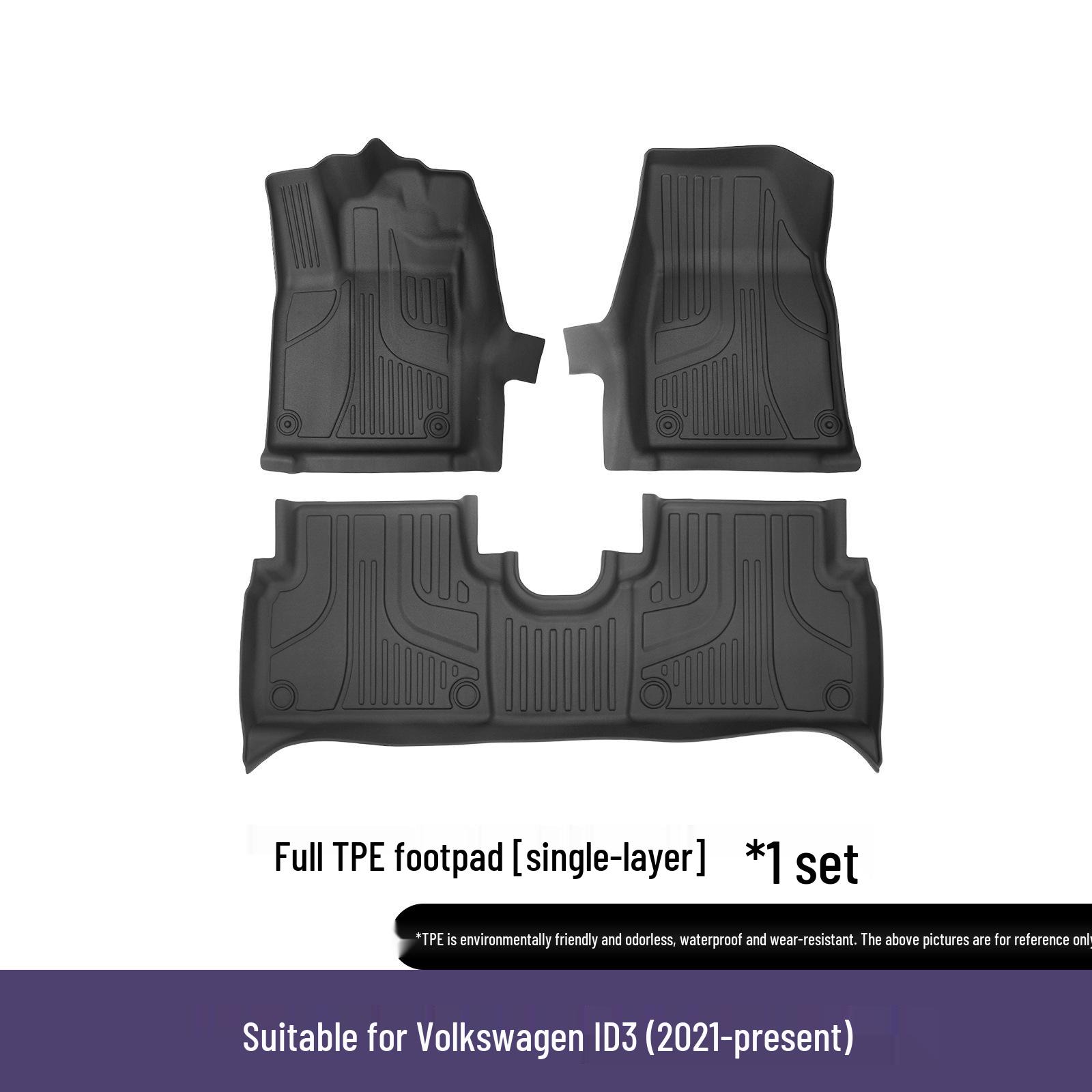 Экологичные всепогодные водонепроницаемые коврики для пола из ТПЭ Volkswagen ID.3