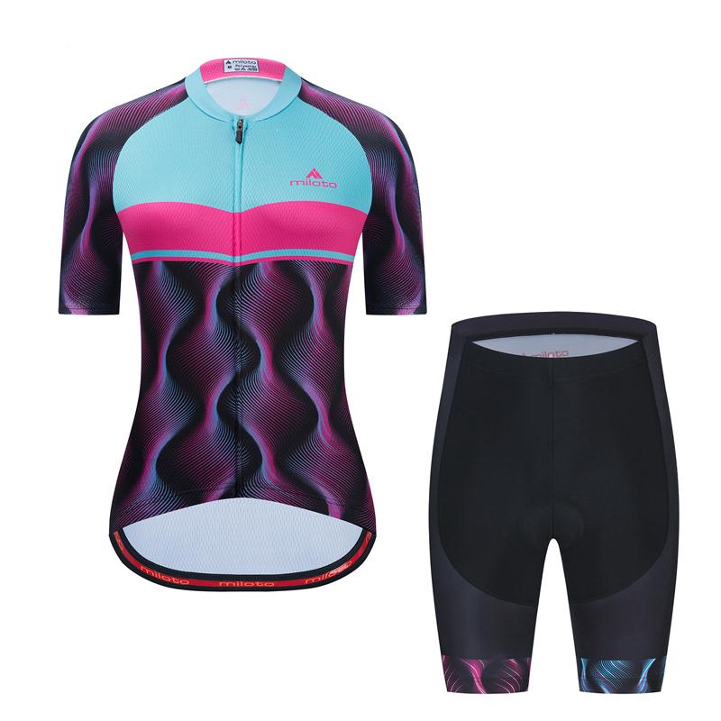 Team Cycling Jersey Set for Women, MTB Bike Clothing, Racing Bicycle Clothes, 2026 Summer Breathable Cycling Suit Set