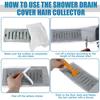 2 Rollen 4,72x157inch 3,93x196inch Zuschneidbarer Duschablauf-Haarfänger, Selbstklebende Bodenablaufaufkleber, Einweg-Netzspülenfilter Für