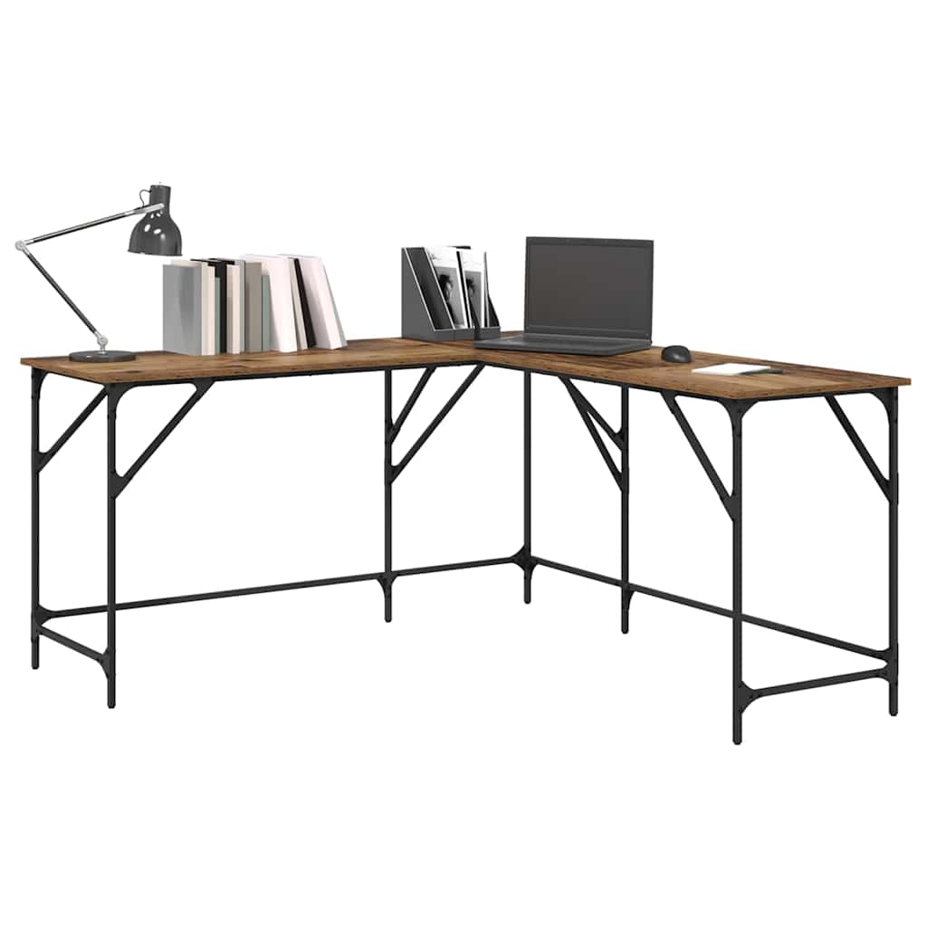 L-förmiger Eckschreibtisch Holzoptik recycelt 149 x 149 x 75 cm Holzwerkstoff