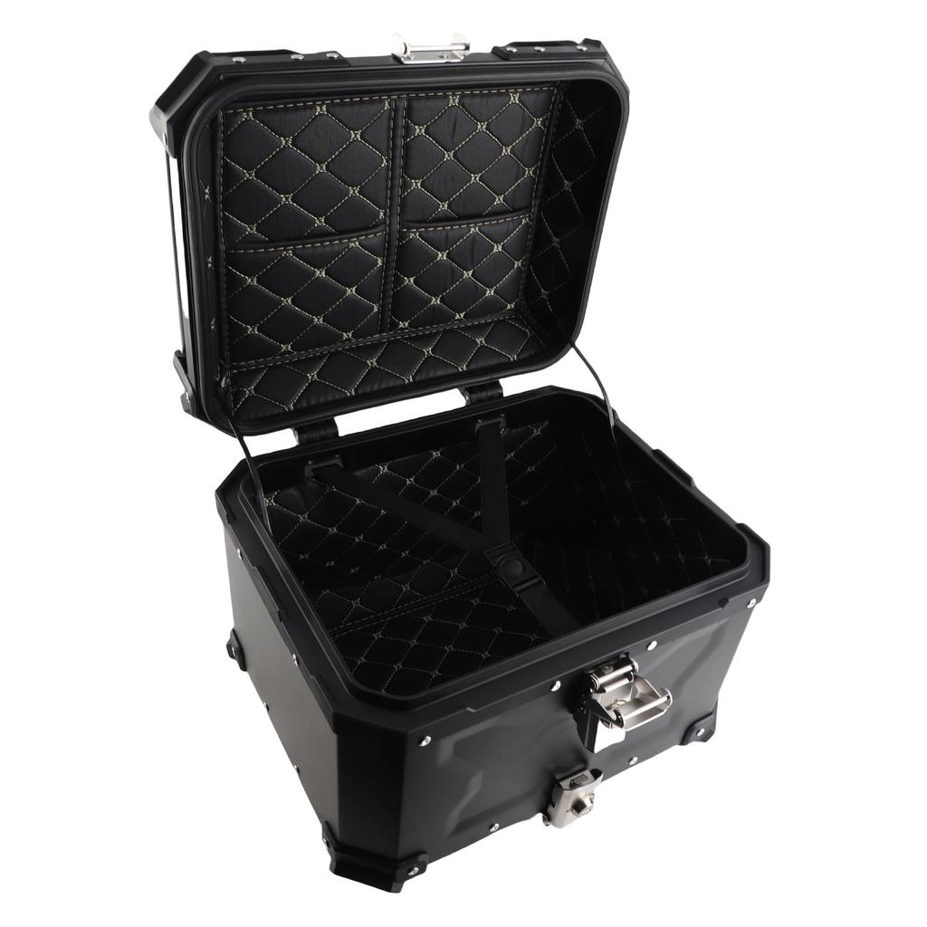Universal Black 45L Motorcycle Adventure Aluminum Top Case Tail Box Luggage