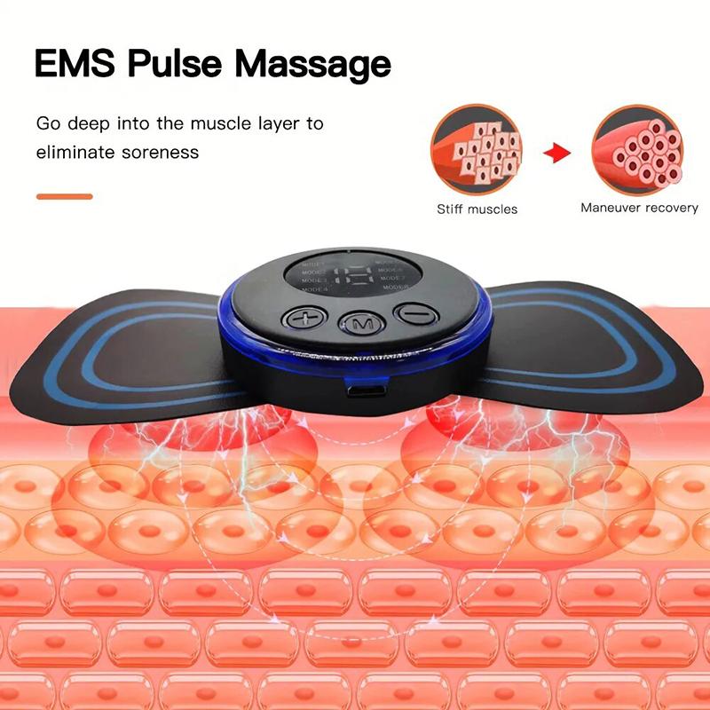 8 Modes Rechargeable Neck Massager With Remote Control EMS Low Frequency Pulse Massager For Muscle Relaxation Relief The Pain