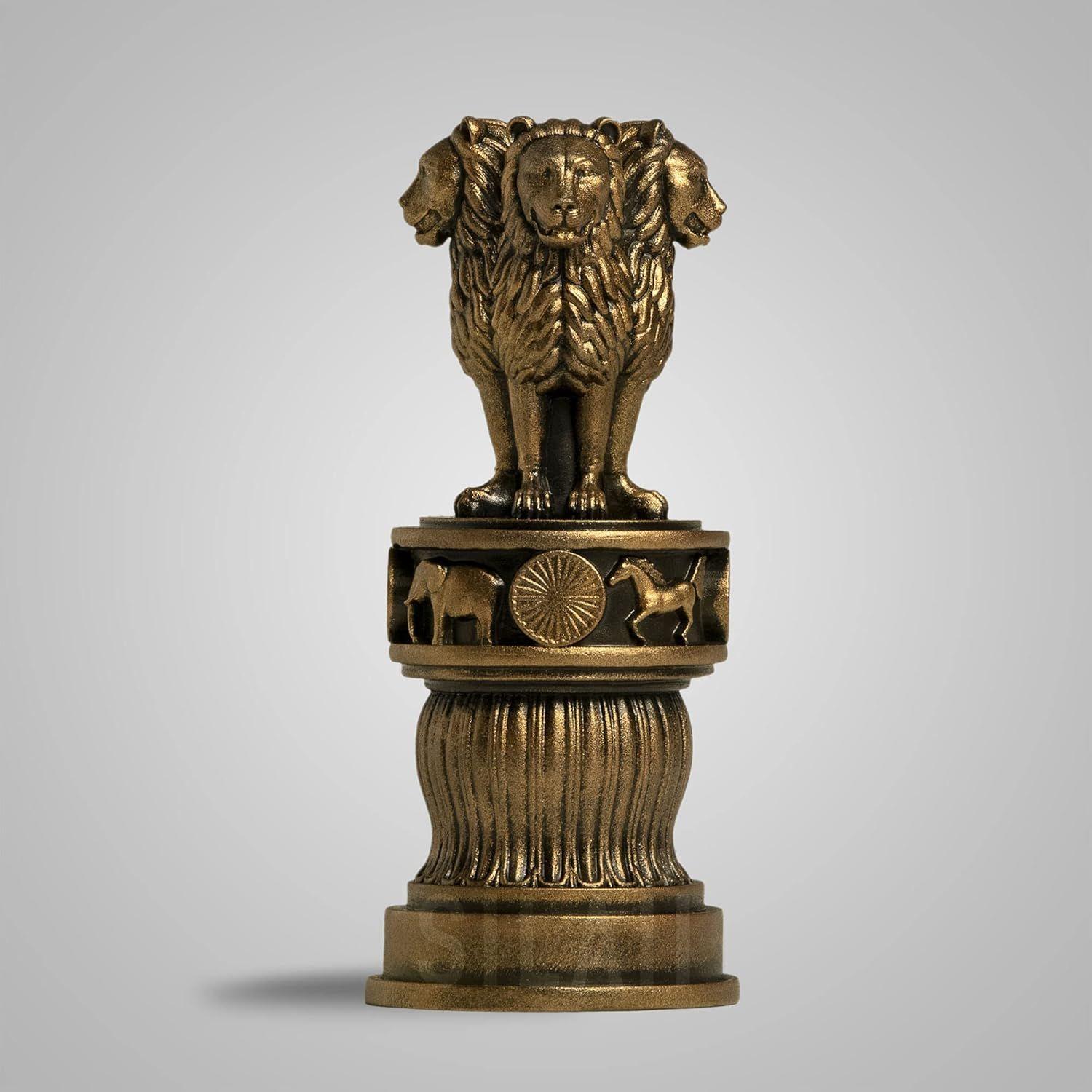 

Скульптура колонны Ашоки - 5 ДЮЙМОВ, цвет античной бронзы