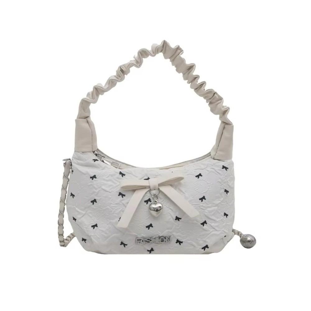 

Cloth Underarm Bag Love Heart Hobo Bag Fashion Bow Crossbody Bag Ladies белый