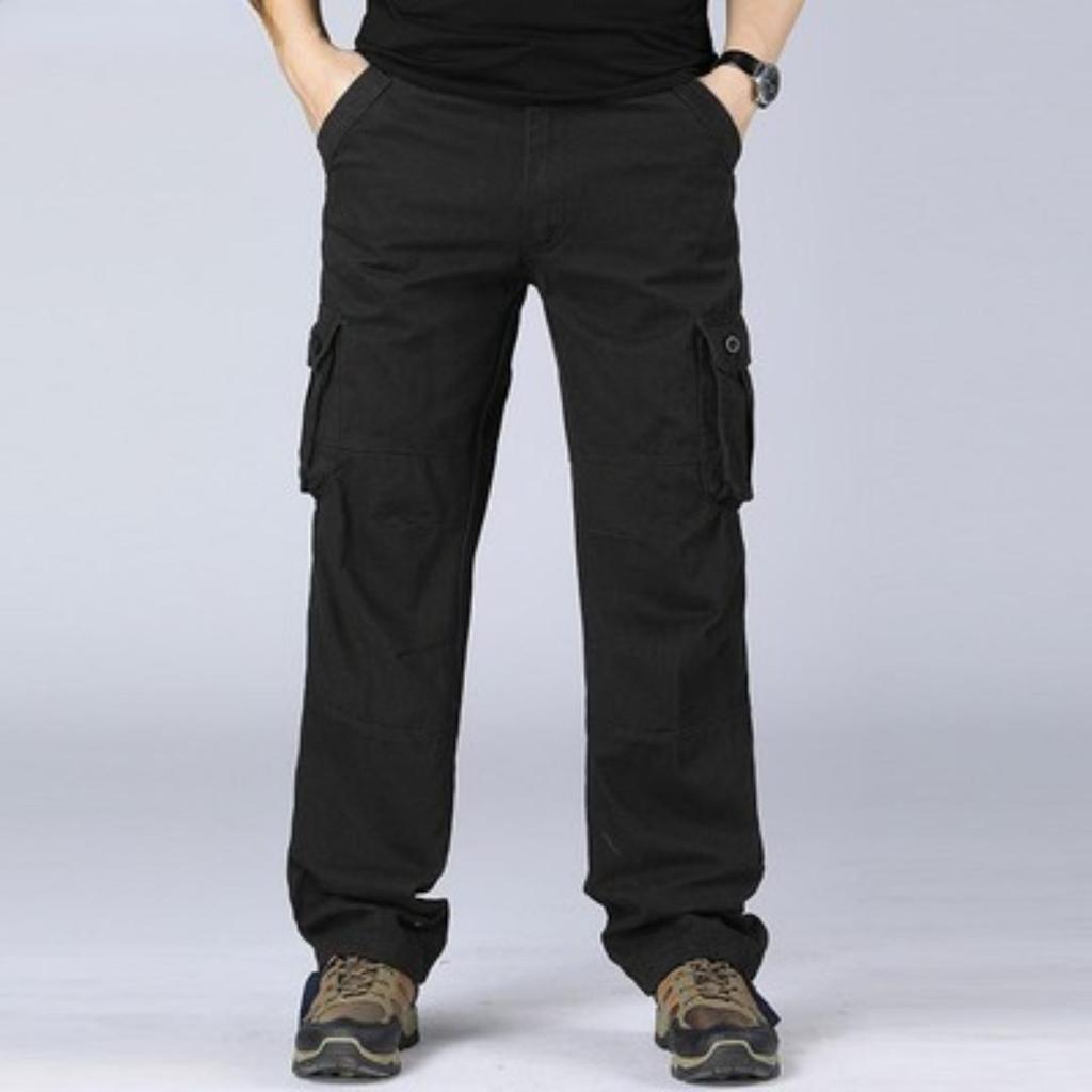 Multi-pocket Men's Work Trousers Loose Trousers Fat Plus Size Labour Insurance Leisure Straight Trousers