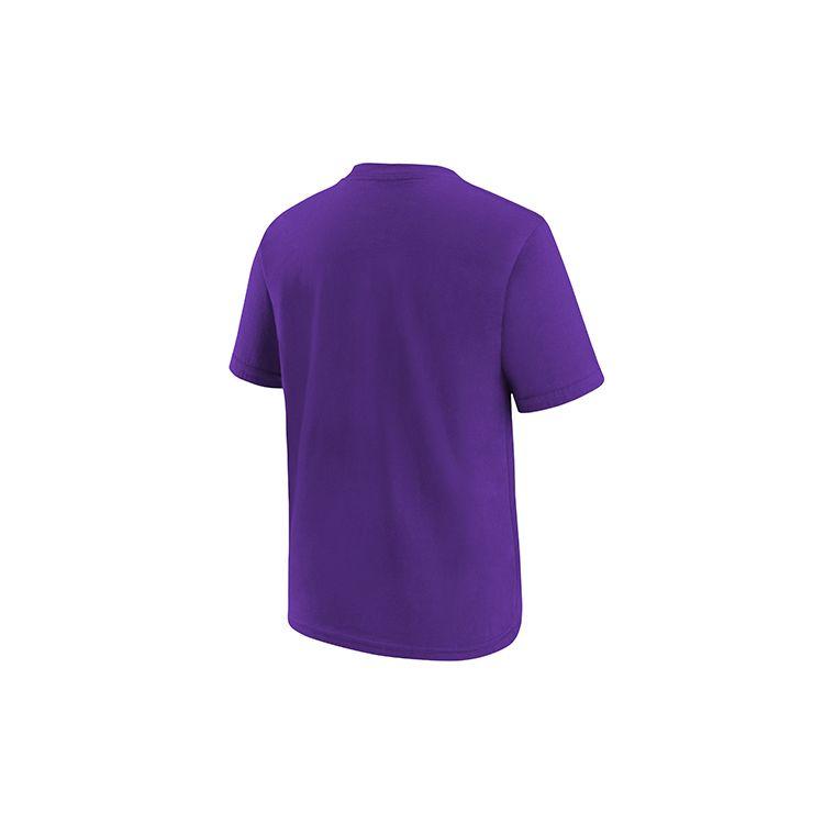 Nike X NBA Los Angeles Lakers Casual Breathable Simple Comfortable Short Sleeve T-Shirt Kids Tops Purple 3Z2B7NBBQ-LAK