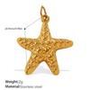 Ocean Element Conch Shell Pendant Accessories Stainless Steel Gold-Plated Beach Wind Accessories