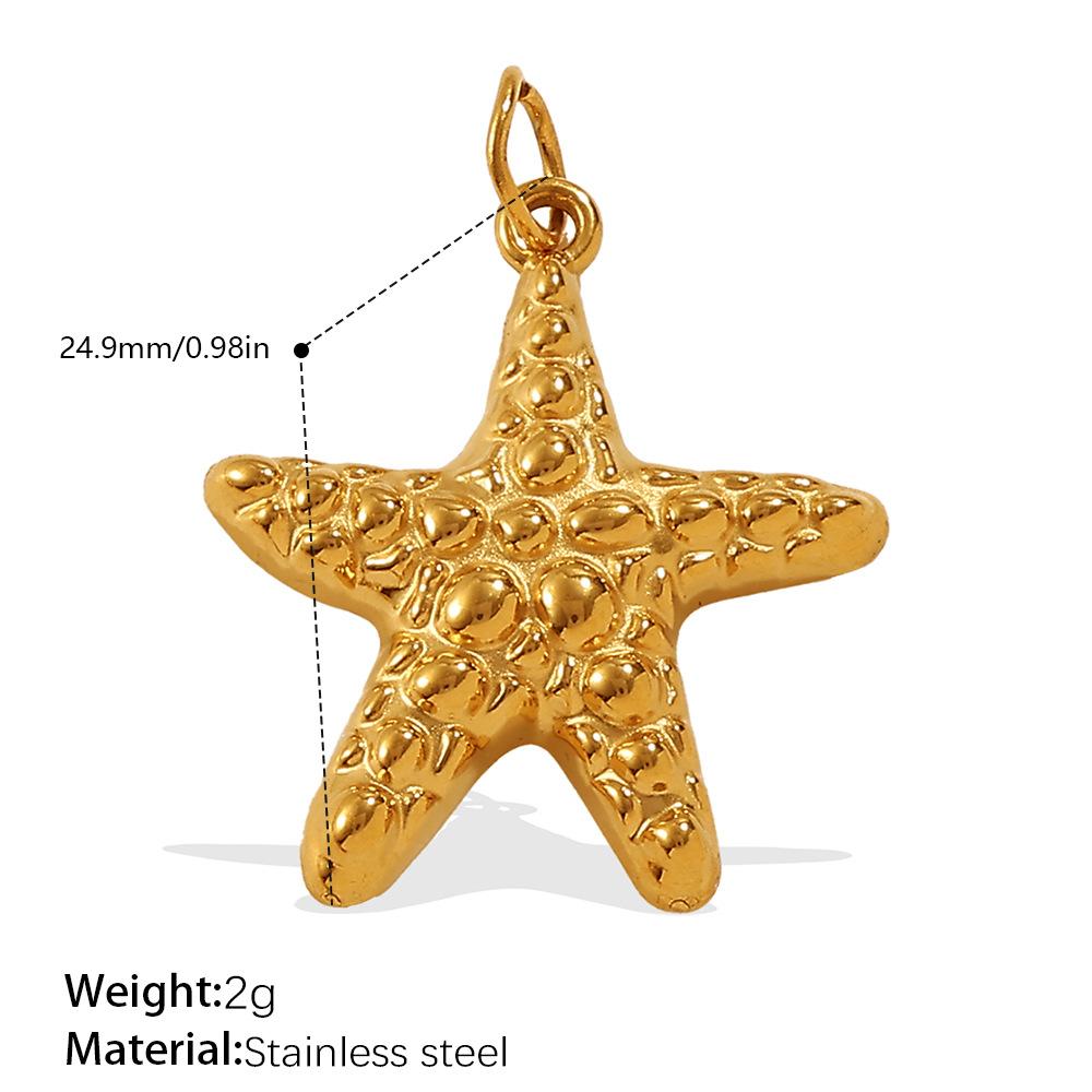 Ocean Element Conch Shell Pendant Accessories Stainless Steel Gold-Plated Beach Wind Accessories