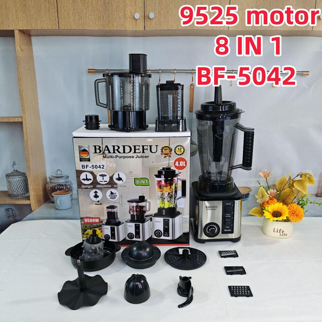 4L 8-in-1 Blender: Large-Capacity Stainless Steel Juicer & Meat Grinder