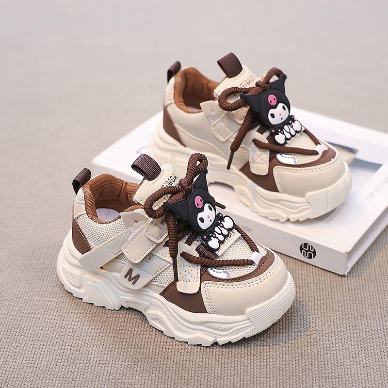 

2025 Kulomie Girls Shoes Spring and Autumn Daddy Shoes Double Mesh Breathable Children s New Children s Sneakers Girls Shoes 37 inner length 21.5cm хаки