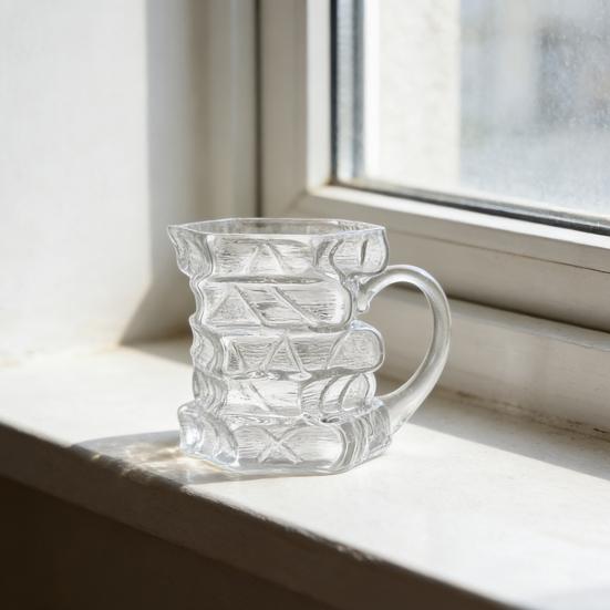 Glass Coffee Mug Stacked Book Design 420mlHeat-Resistant Tea Cup 420ml Microwave Safe Dishwasher Safe Gift for Book Lovers And Collectors