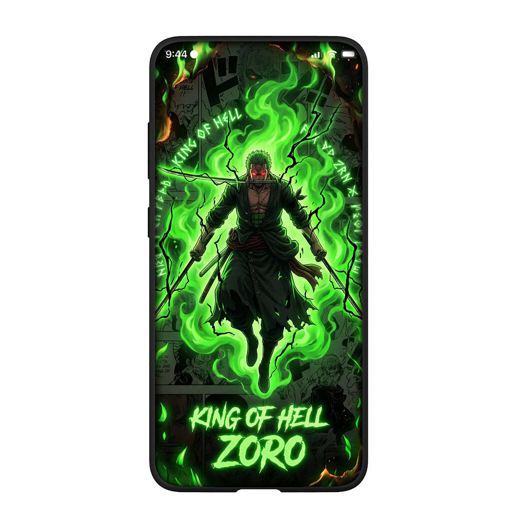 Coque de téléphone pour Samsung Galaxy S25 S23 S24 Ultra FE Plus A05 A06 A15 A16 A36 A37 A35 A54 A55 A56 A57 A25 A26 A53 A17 A52 One Pieces Roronoa Zoro Housse