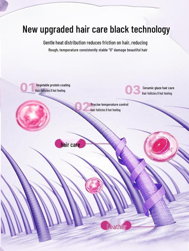 Yamei 6-in-1 Ceramic Curling Iron Set: 25mm Water Wave & Gourd Barrel Interchangeable Heads.