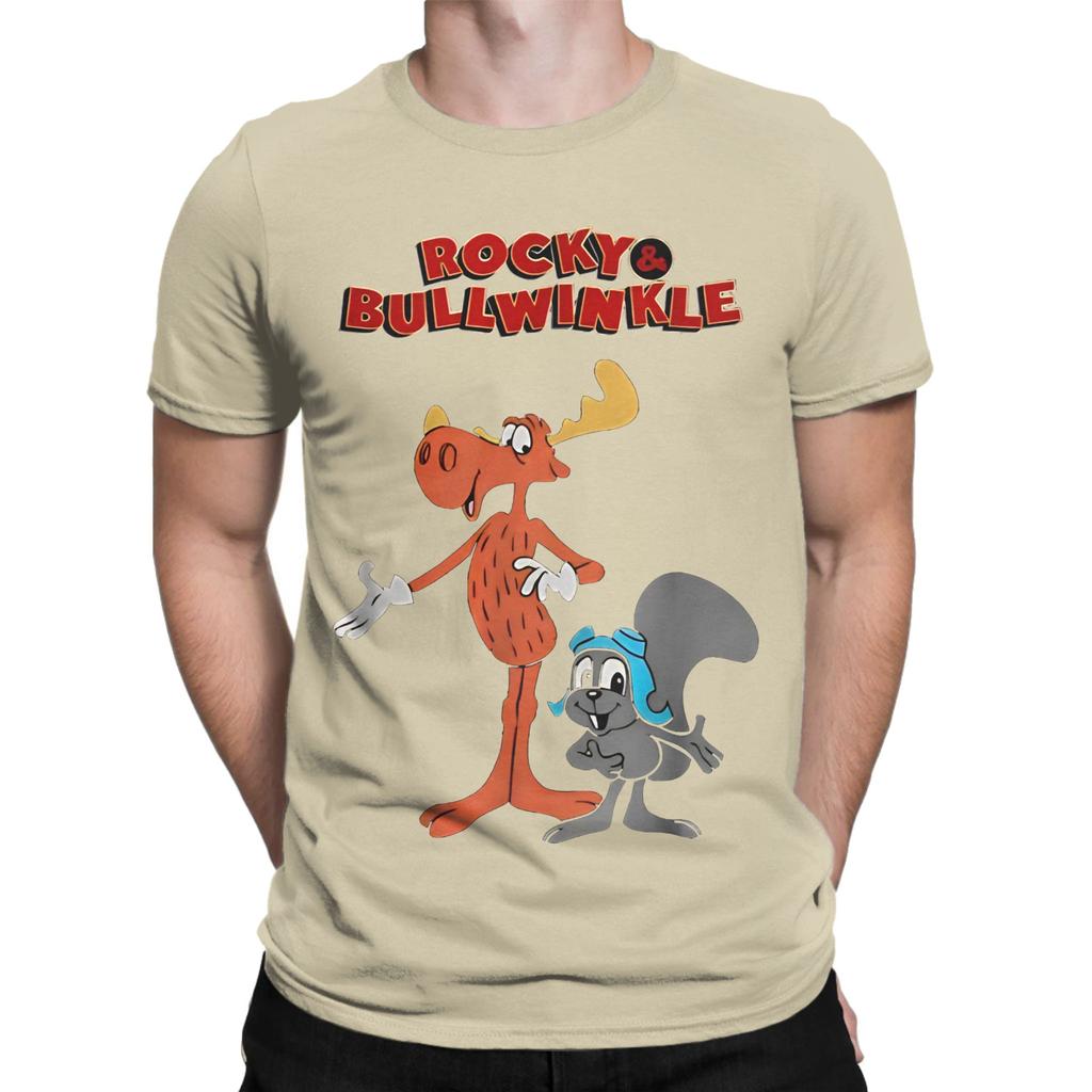 Bullwinkle Bullwinkle w Bullwinkle Novelty Graphic 100 Cotton TShirt The Adventures of rRocky and Bullwinkle Tees Tops For Unisex