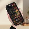 Literary and Retro Bookshelf Flowers and Plants Are Suitable for iPhone11/12/13 Apple 16promax Silicone 16 Soft 11Pro