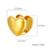 European and American Fashion Trend Stainless Steel Double-sided Love Ear Buckle Women's Simple Love Smooth Niche Design Earrings