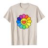Takashi Murakami Sonnenblumen T-Shirt Grafik Merch Rundhals Kurzarm Baumwolle Herren T-Shirts Lässige Mode Design Druck Kleidung
