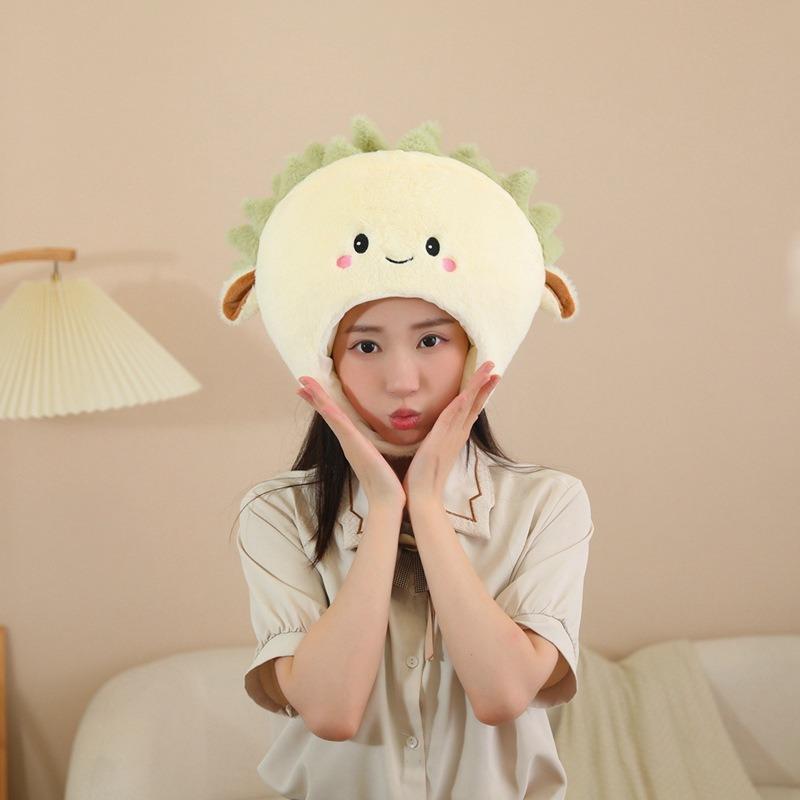 Cotton-filled durian headgear, hat, photo props, cartoon headgear, photo props, performance props