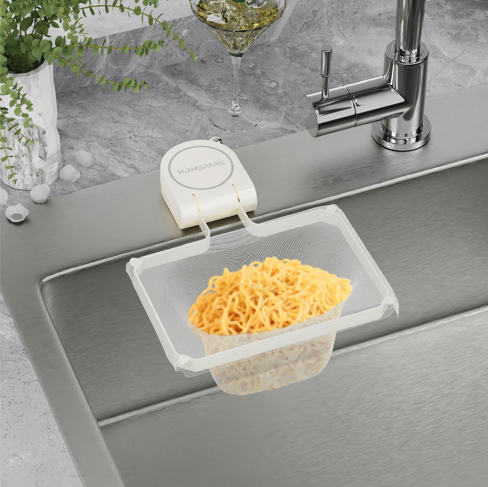 No need for a sink Improved suction cup kitchen sink drainer with 50 milky white drainer! drainers, белый