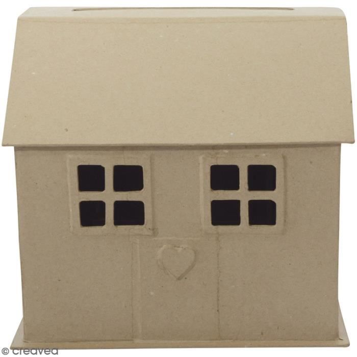 Urne en papier mâché - decopatch - maison décorative - 26 x 24,5 x 15 cm - pour adultes - mixte