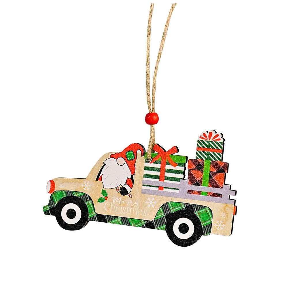 Christmas Wooden Car Hanging Car Christmas Tree Hanging Christmas Decoration