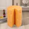 Foot Rest Stool Decorative Cheese Shaped Retro Shoes Changing Stool for Living Room Bedroom Entryway