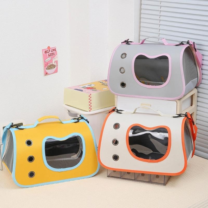 Portable Water Resistant Pet Carriers With Breathable Large Opening For Dog And Cats Adjustable Shoulder Strap Size
