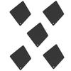 5pcs Silicone Pot Holders Mat Heat Resistant Anti Slip Square Honeycomb Trivet Mat Hot Pads for Kitchen Counter Black