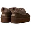 UGG Cizme de zăpadă confortabile casual până la gleznă pentru femei, maro castaniu închis 1166733-DRKT