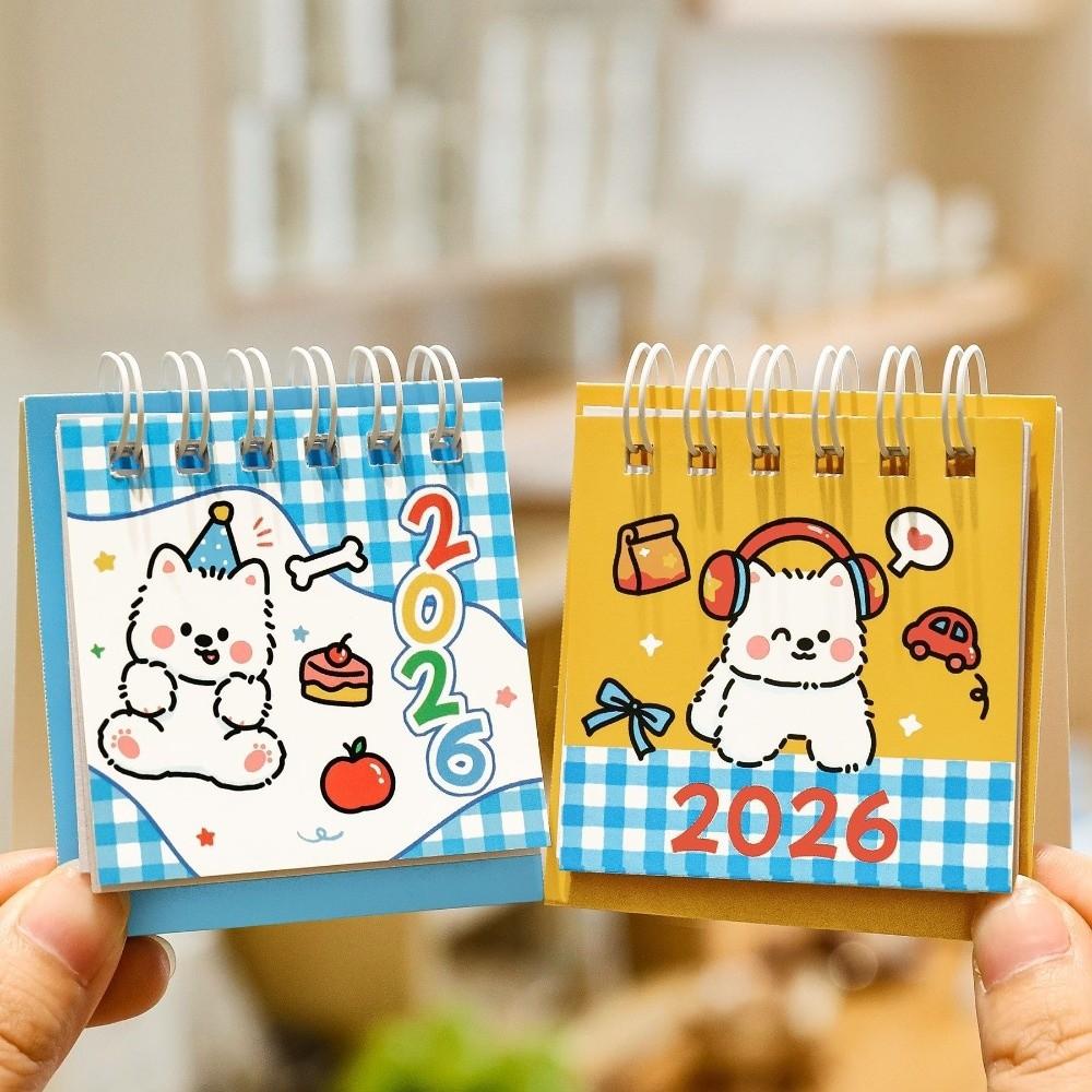 Mini Desktop Calendar Coil Binding Daily Planner Simple 2026 Desk Calendar  Gifts