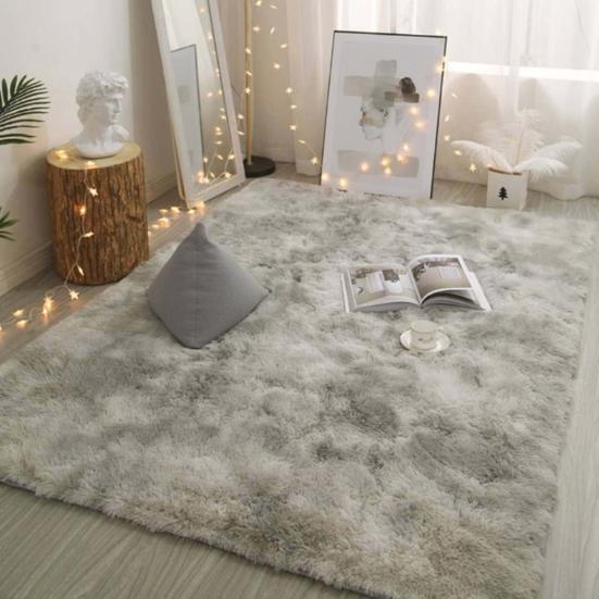 Cute Shaggy Bedside Blanket Floor Mat Carpet Household Living Room Bedroom Decor