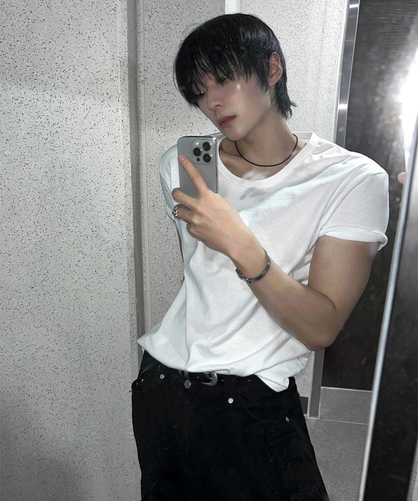 Siaosiko Crop Muscle Fit T-Shirt - White