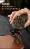 Brûleur d'encens Dganli avec couvercle, doublure en coton ignifugé, métal, brûleur d'encens rond pour autels bouddhistes, élégant, simple, facile à nettoyer, asiatique