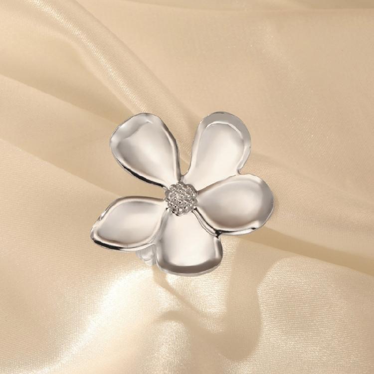 Opening Rings Flower Rings Hand Jewelry Fashion Rings Stainless Steel Adjustable Rings Suitable for Fashion Enthusiasts