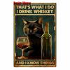 Vintage Turquoise Cat Metal Poster, I Drink Wine Wall Tin Sign, Retro Frogs, Wine Plate for Elf Bar, Pub and Garden Decor, WY52