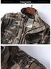 Herren Grün Camouflage Retro Jacke mit Reißverschluss - Lockerer Schnitt, Ideal für Frühling & Herbst