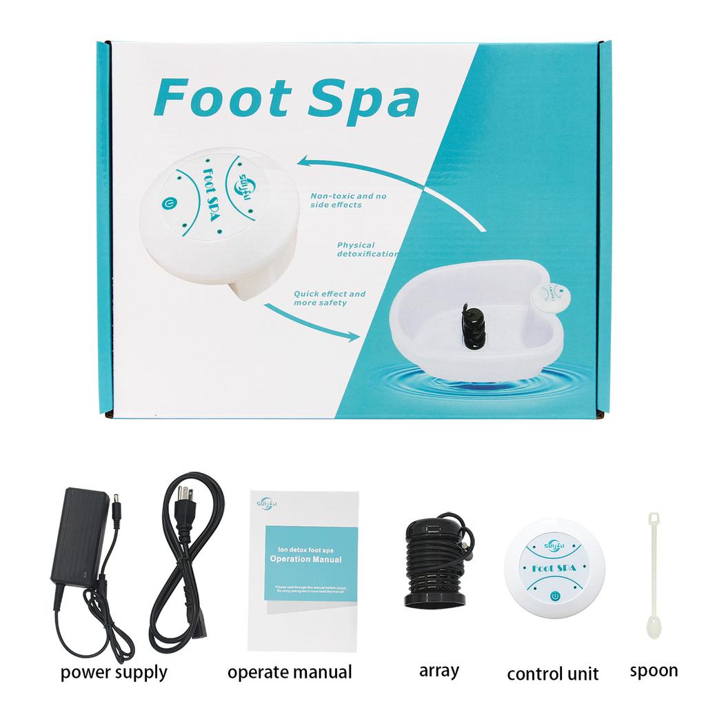 Detox Electric Foot Machine Ion Cleaning Foot Bath Hydrotherapy Massage Vibrat Care Array Relieve Stress Muscle Healthy Massager