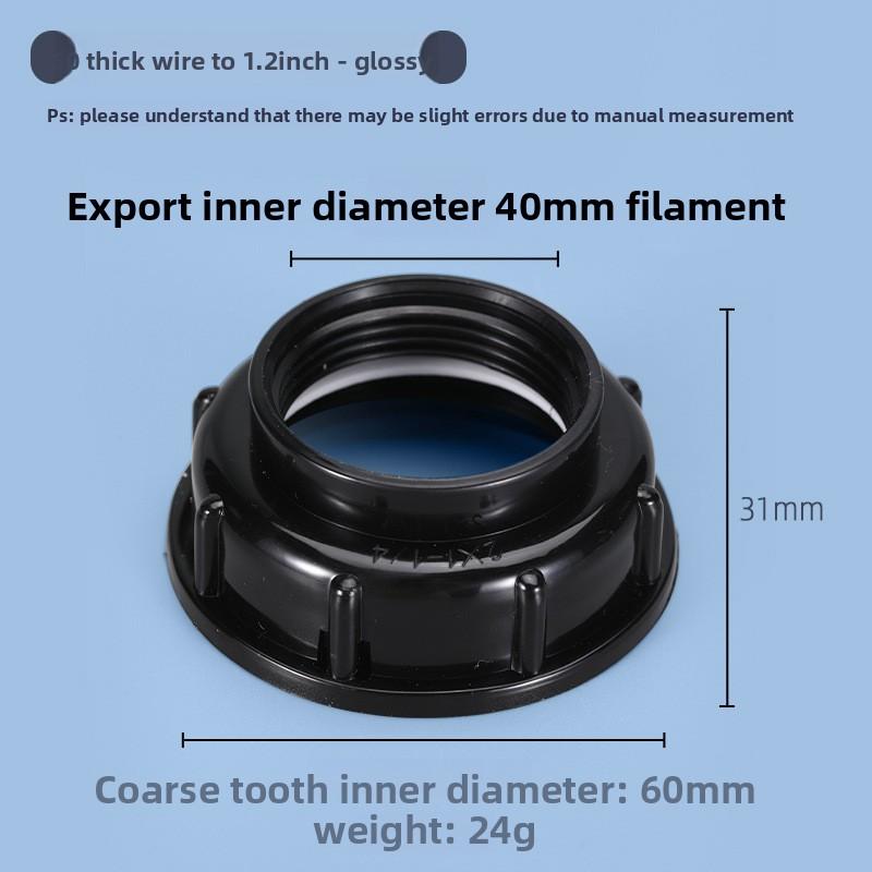 IBC Tank Adapter S60 X 1/2" 3/4' 1" 1.5 2" 63/75/80/100mm Thread Connector Ton Barrel Connect 1000 Liter IBC Tank Fitting