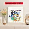 Bluey Customize Your Name Diamond Painting Round Diamond Diy Frameless Holiday Artwork Suitable For Home Office Wall Decoration