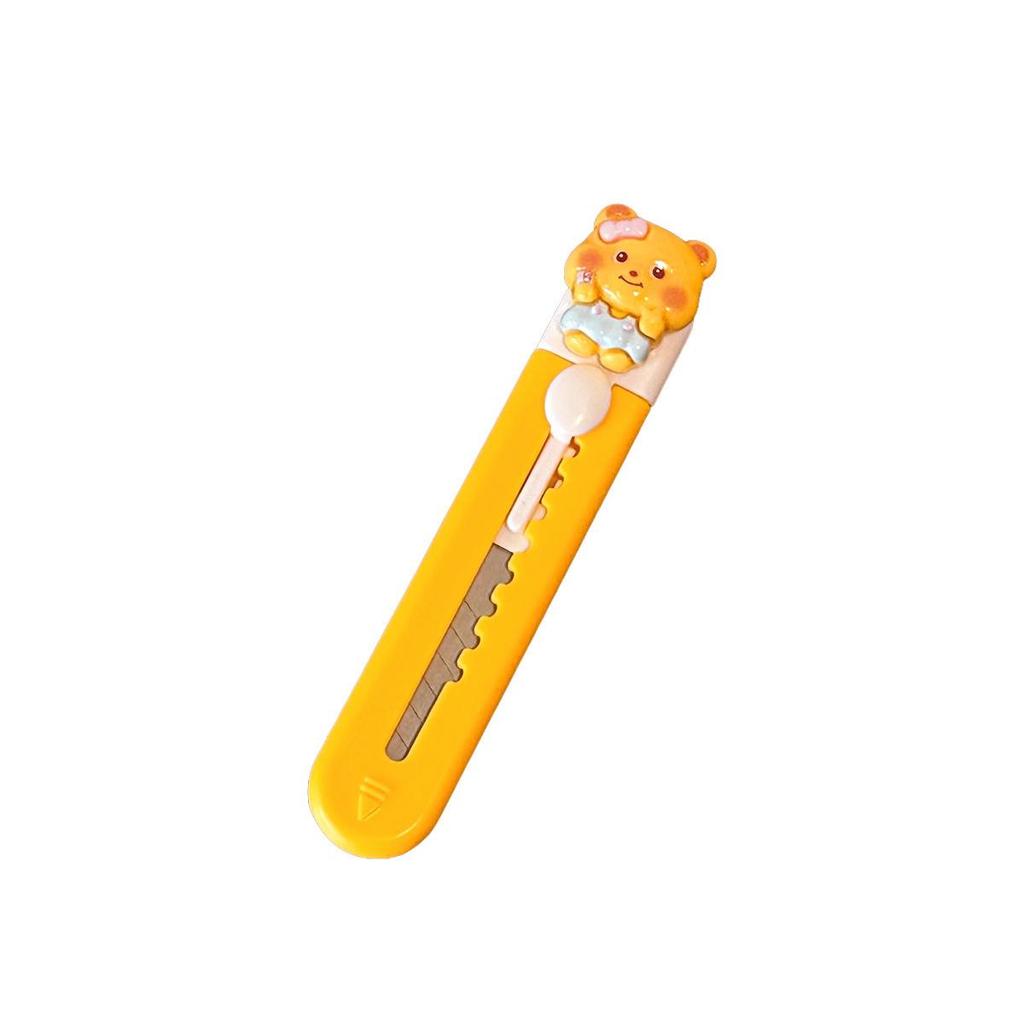 Portable Cute Bear Craft Knife - Small, High-Value Paper Cutter & Box Opener for Students