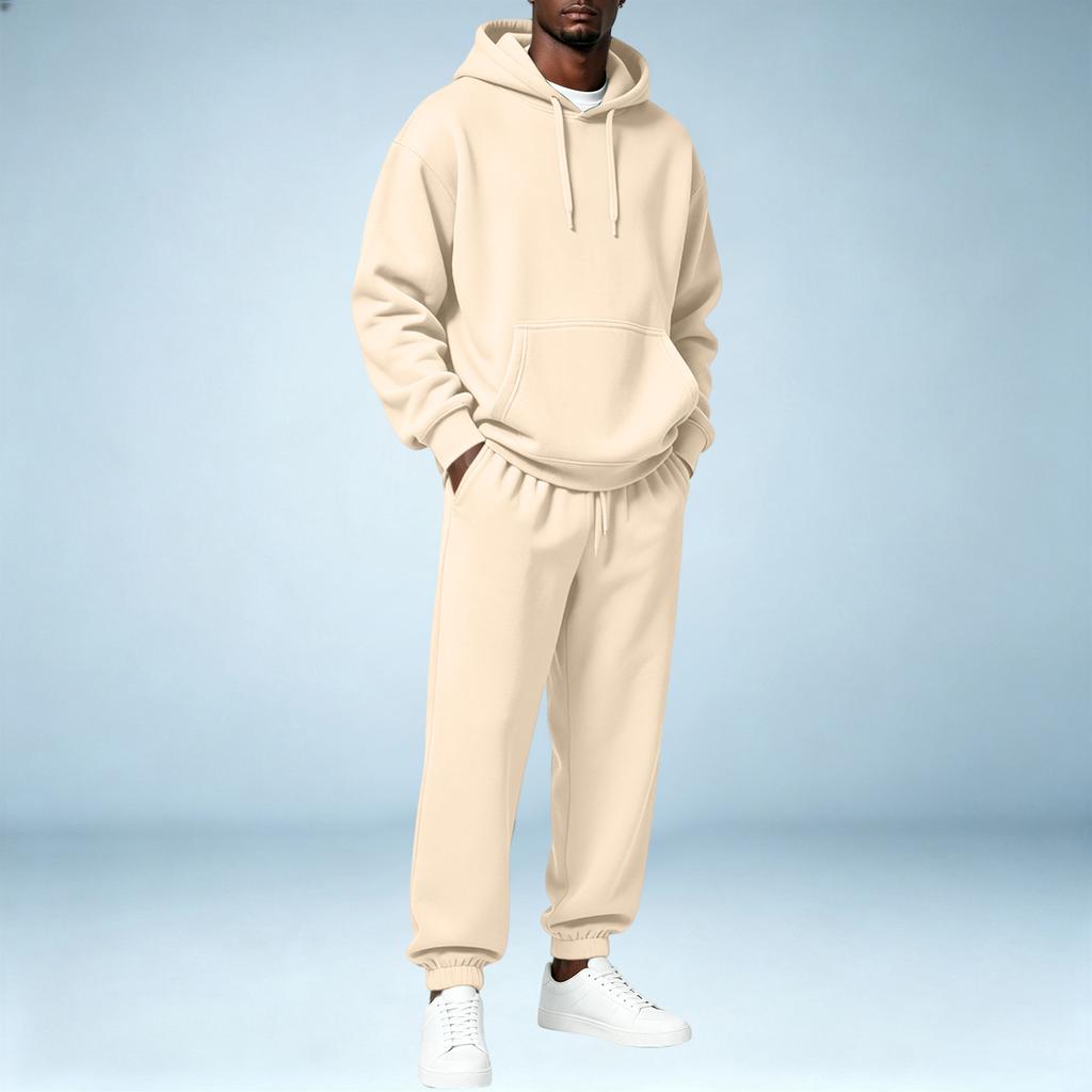 Herren Pullover Hoodie Sweatshirt Sportliches Set