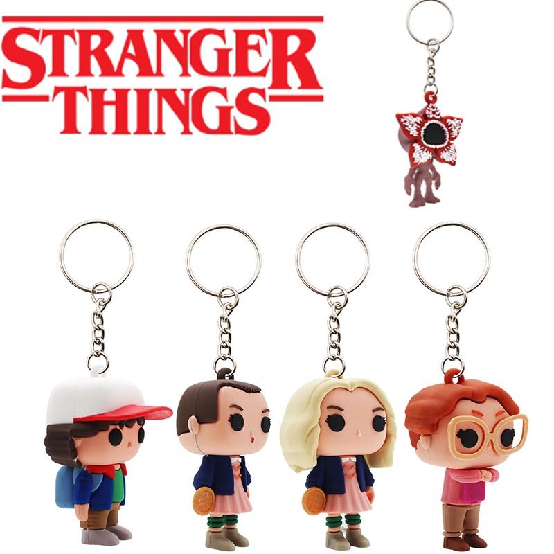 Portachiavi Stiloso in PVC con i Personaggi Iconici di Stranger Things