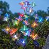 Solar Powered Garden Light Outdoor Decorative Butterfly Stake Lamp for Yard Lawn Patio Landscape Lighting with Solar Panel and Stake